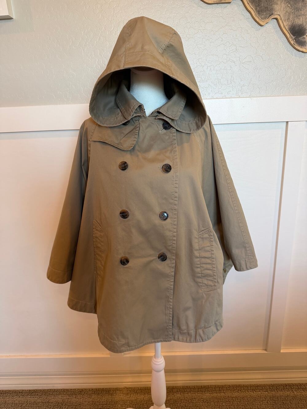 double-breasted cape poncho/jacket -medium